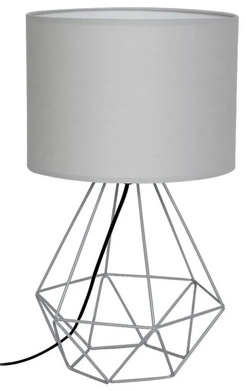 Stolná lampa BASKET 1xE27/60W/230V šedá