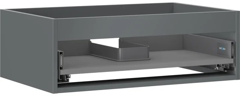 Mexen Box-A, závesná skrinka 70 cm, 1 zásuvka, grafitová matná, 91AX0-0700-235-1-66