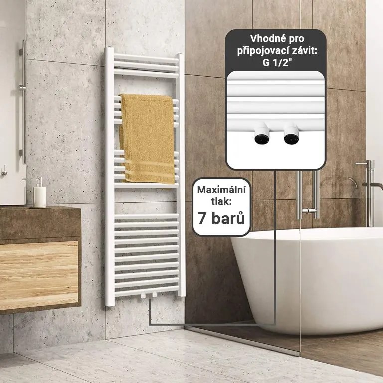 Aquamarin vertikálny kúpeľňový radiátor JG88580
