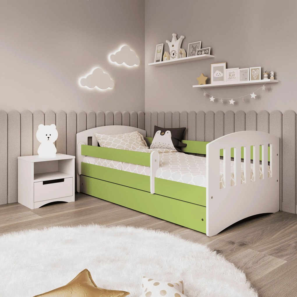 XXXLutz POSTEĽ PRE DETI A MLÁDEŽ 80/140 cm, zelená, biela MID.YOU - Detské izby - 002142000121