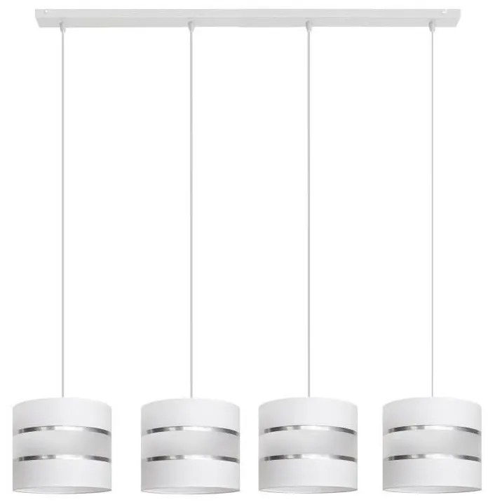 Luster na lanku HELEN 4xE27/15W/230V biela