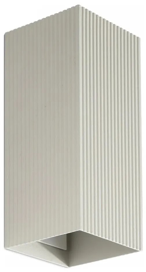 FARO 40567 - Nástenné svietidlo SOLE 2xGU10/8W/230V šedá vrúbkovaná hranatý