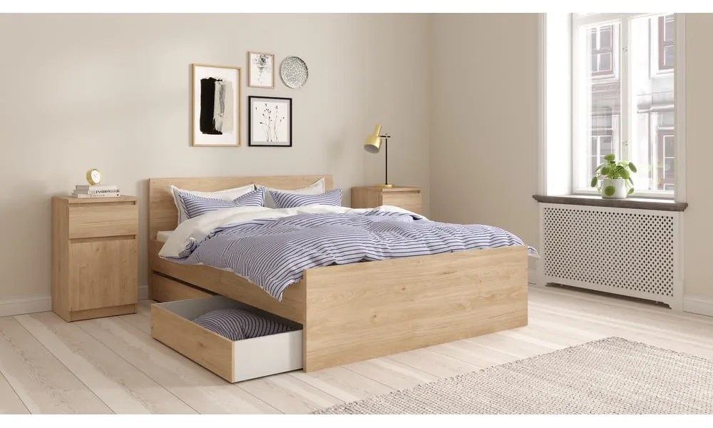 Nočný stolík v prírodnej farbe Naia – Tvilum