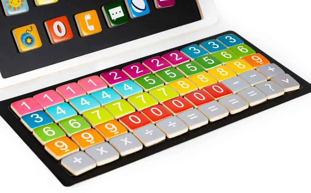 Drevený vzdelávací tablet a magnetická tabuľa ECOTOYS