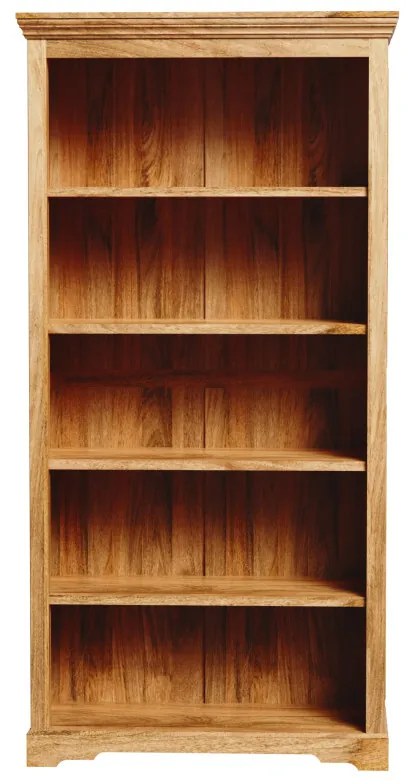 Knižnica Guru 100x200x45 z masívu manga Mango natural
