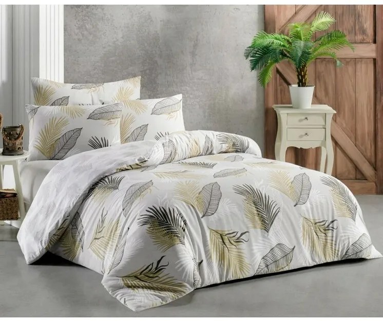 Kvalitex Bavlnené obliečky Delux Sanel sivá, 220 x 200 cm, 2 ks 70 x 90 cm