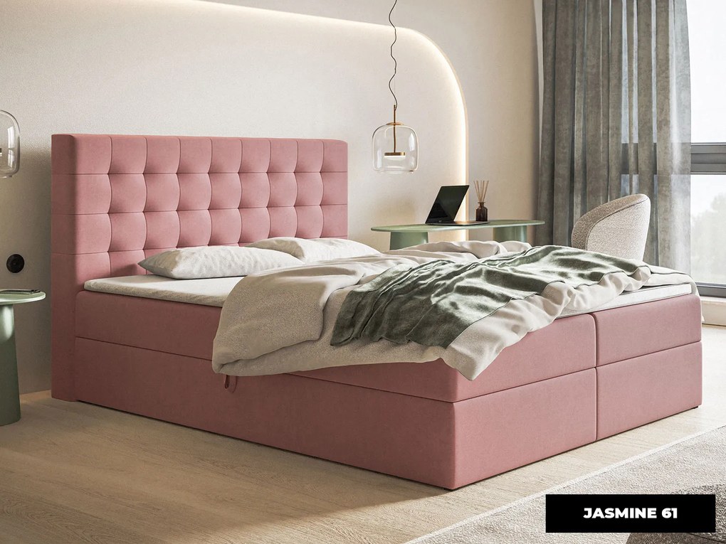 PROXIMA.store - Kontinentálna boxspring posteľ NATALI ROZMER: 140 x 200 cm, TYP MATRACA: BONELLOVÉ PRUŽINY, VRCHNÝ MATRAC (TOPPER): BEZ TOPPERU