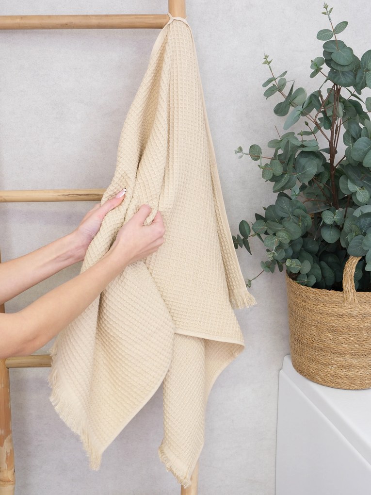 Vaflová osuška 100 × 150 cm ‒ Florencia béžová