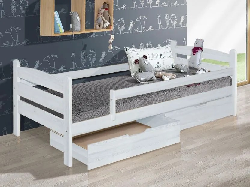 Detská posteľ z MASÍVU 200x90cm SO ŠUPLIKMI - MARY