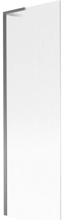 Mexen Next L, 1-krídlová vaňová zástena 60 x 150 cm, 6mm sklo s rebrovým vzorom, grafitový profil, 895-060-000-03-09-95