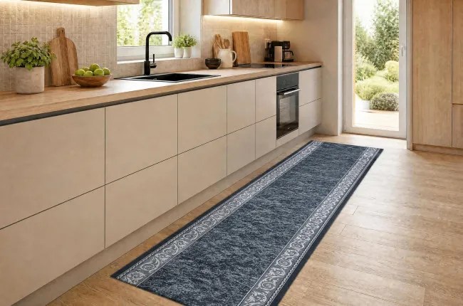 Protišmykový behúň LOTUS ROMANTIC 60980 sivý