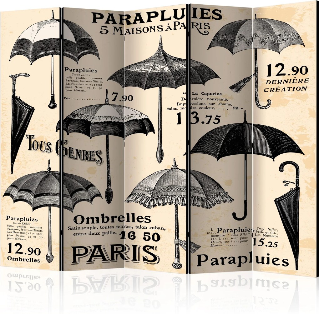 Paraván - Vintage Umbrellas II [Room Dividers] 225x172