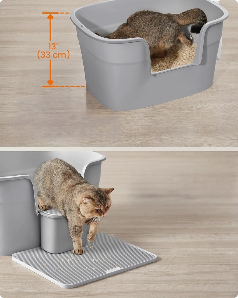 Mačacia toaleta Sofis 64 cm sivá