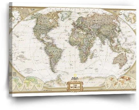 Sablio Obraz Mapa sveta - 60x40 cm