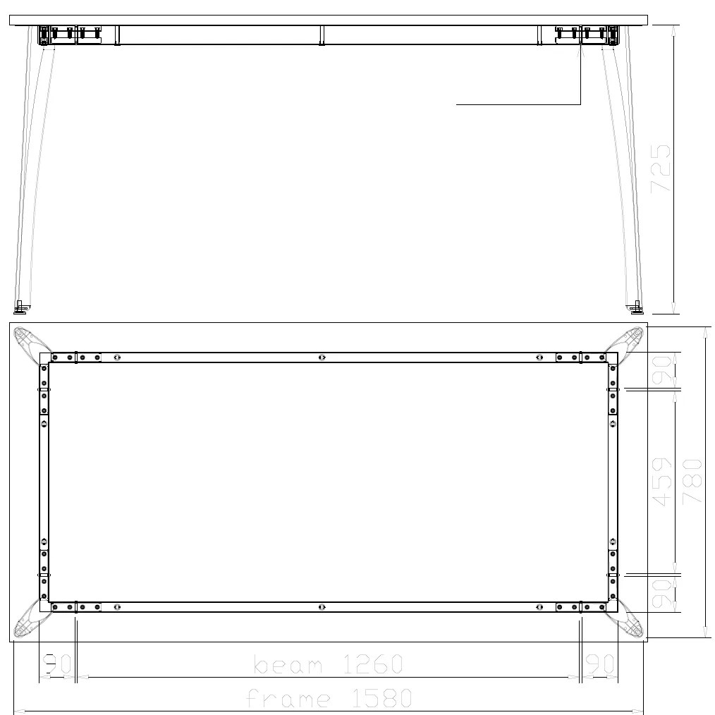 Rokovací kancelársky stôl PRIMO OMEGA, 160x80 cm, biela podnož, buk