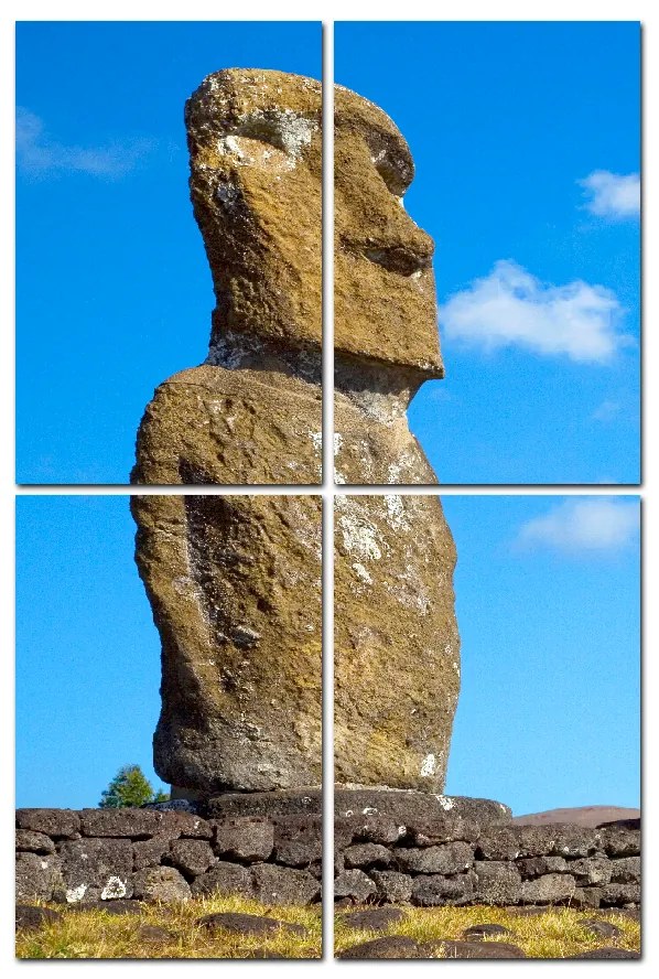 Obraz na plátne - Ahu Akivi moai - obdĺžnik 7921D (120x80 cm)