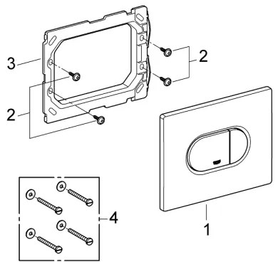 GROHE 38858SH0 - Splachovacie tlačidlo ARENA COSMOPOLITAN 156 × 197 mm biele