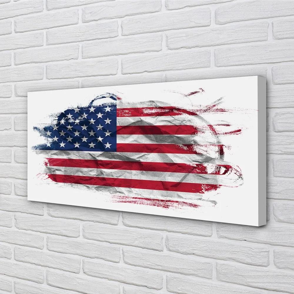 Obraz canvas Vlajky Spojených štátov 125x50 cm