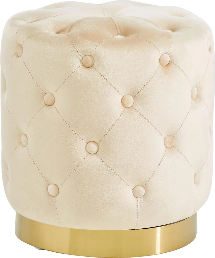 XXXLutz TABURETKA, drevo, kov, textil, 37,5/40/37,5 cm Xora - Kreslá - 000239003402
