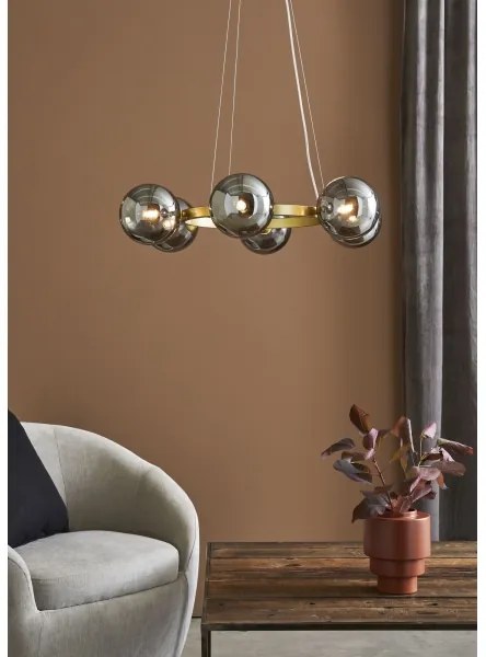 Markslöjd 108050 - Luster na lanku CIRCLE 6xG9/20W/230V zlatá