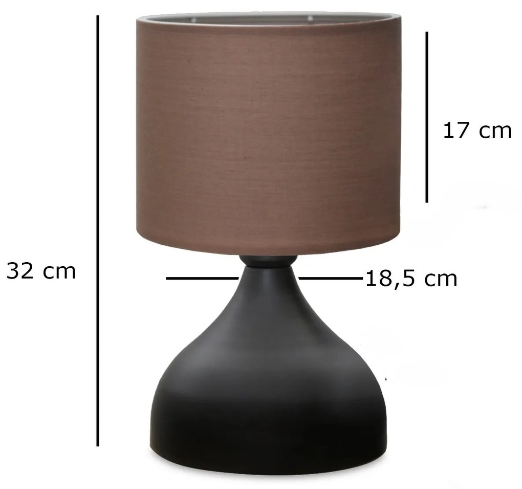 Stolná lampa Mija čierna/hnedá