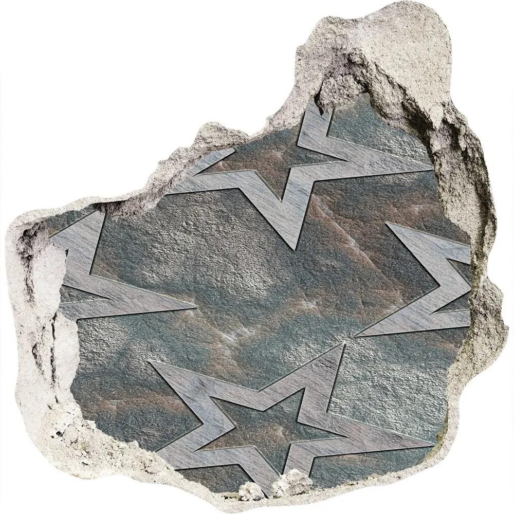 Diera 3D fototapety nálepka Kamenné hviezdy WallHole-75x75-piask-59935790