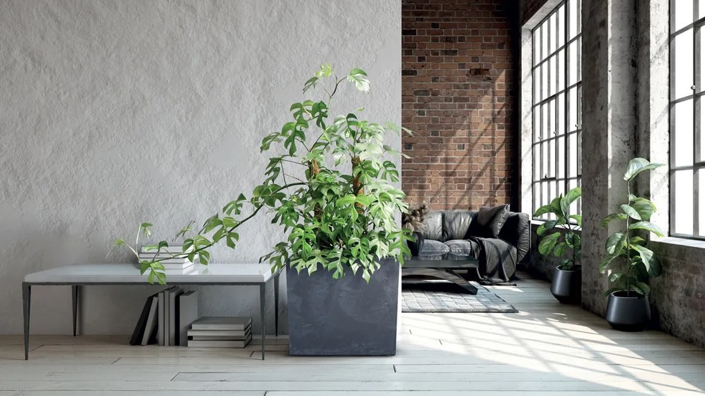 Plastový kvetináč DUC600TE 60 cm - tmavosivá