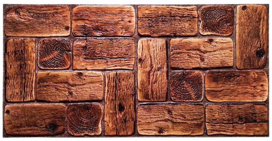 3D PVC obkladový panel 96x48 cm - Rustik Wood
