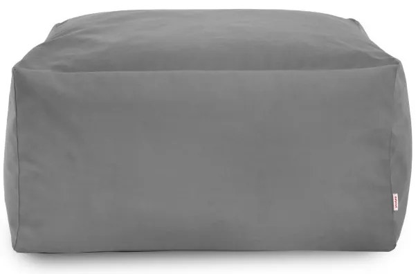 Plyšová taburetka kocka oceľová