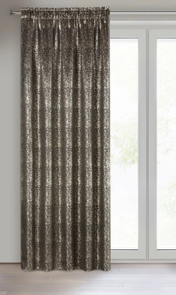 ZATEMŇOVACÍ ZÁVES NA PÁSKE EBRU 135X270 CM ČIERNA