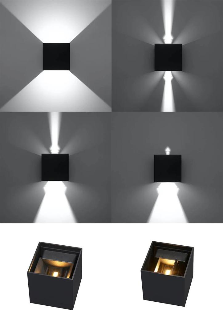 Nástenné LED svietidlo Luca, 1xled 6w, 3000k, b