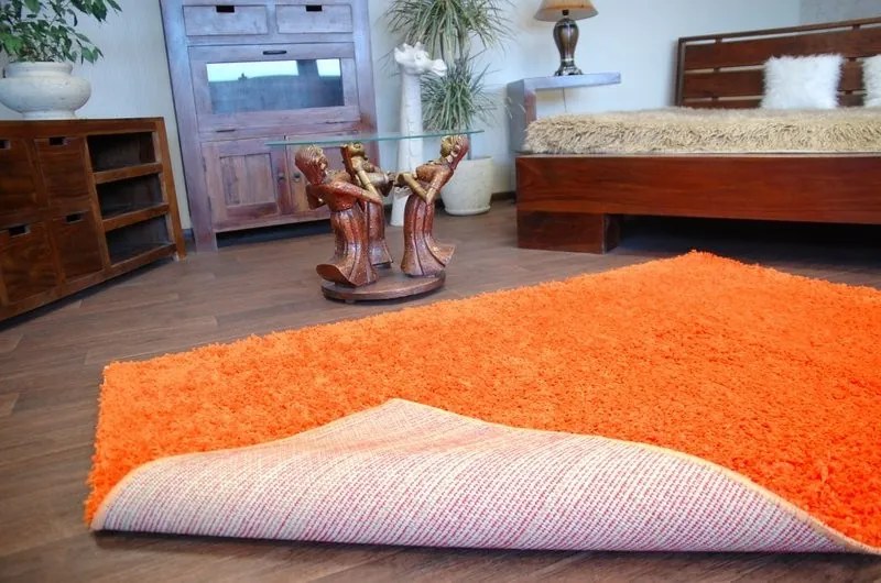 Kusový koberec SHAGGY Izebelie 5cm oranžový