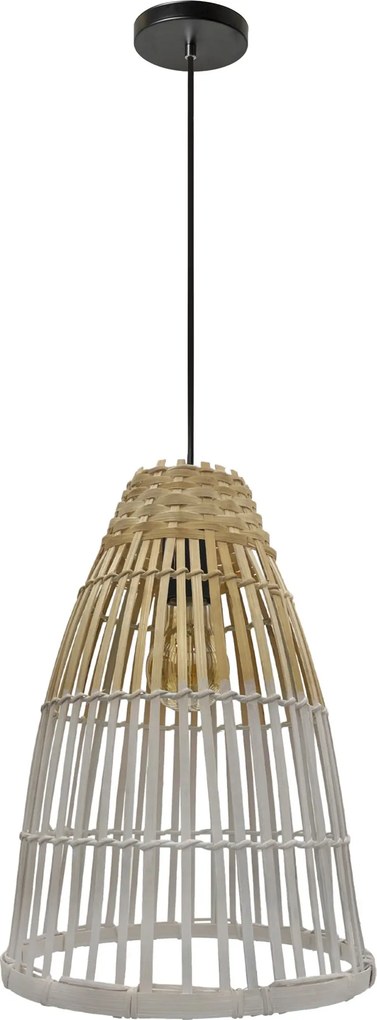 Toolight Toolight, stropné svietidlo 1xE27 APP1329-1CP, biela-hnedá, OSW-02463