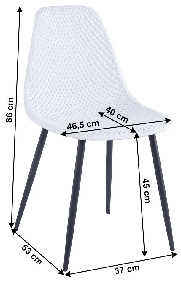 Jedálenská stolička Tegra Typ 2 - biela / čierna