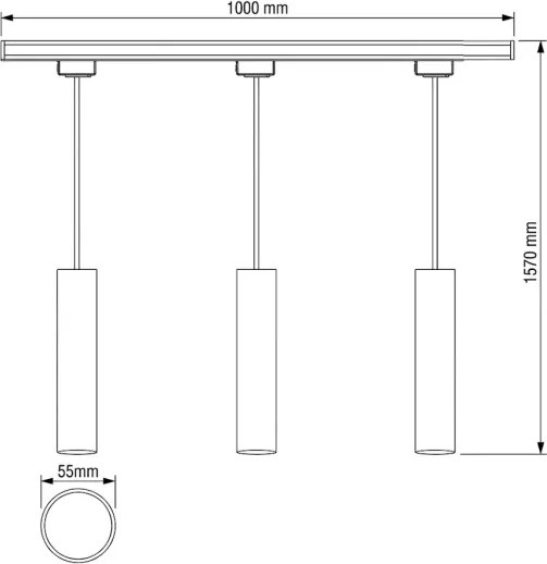 Philips - LED stmievateľný luster s lankom v lištovom systéme EASYLINK 3xGU10/6,2W/230V 1m biela