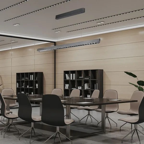 LED Luster na lanku LED/36W/230V 3000/4000/6400K antracit