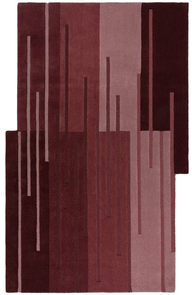 Ručne všívaný kusový koberec Abstract Split Ombre Red, 150x240, červená, chodba / predsieň, Flair Rugs