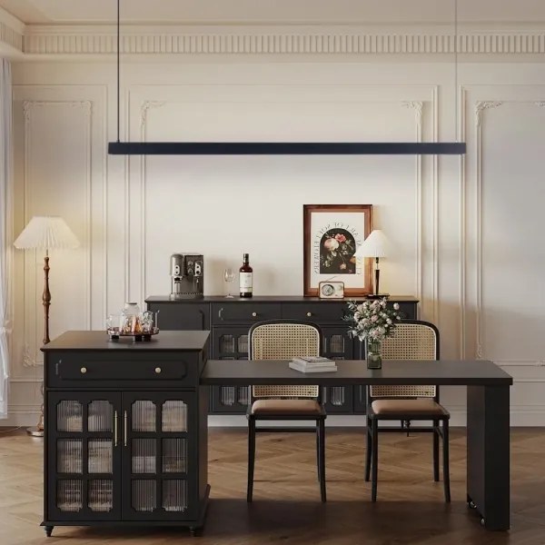 Immax NEO 07307L-LED stmievateľný luster na lane MADEIRA 33W/230V Wi-Fi Tuya 152 cm čierny