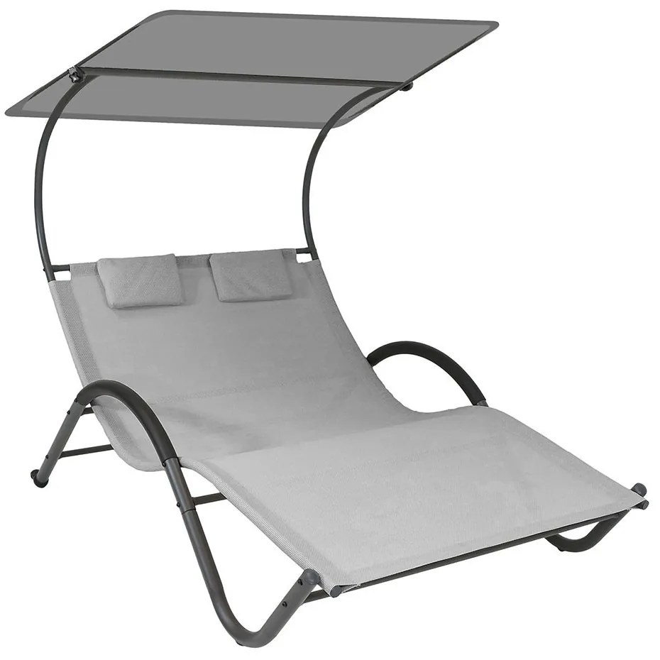 Lehátko pre dve osoby DELUX v 3 farbách- sivá