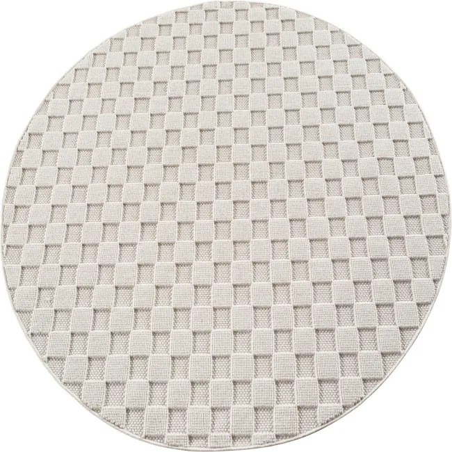Koberec HELIX 3D krémový kruh