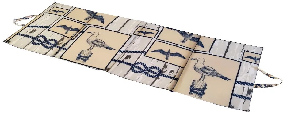 Plážové ležadlo MARINE 137x49 cm, béžové