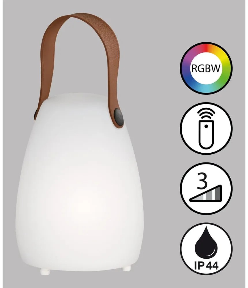 LED prenosné vonkajšie svietidlo na diaľkové ovládanie na USB ø 12 cm Ruby – Fischer & Honsel