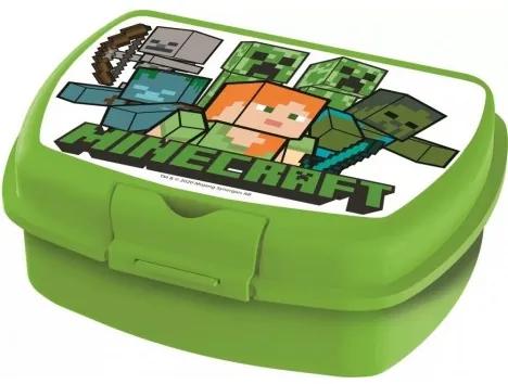 Star - Detský box / krabička na desiatu Minecraft - Creeper / 16 x 12 x 5 cm
