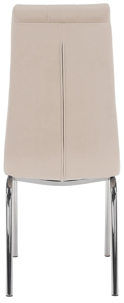 Kondela Jedálenská stolička, béžová Dulux Velvet látka/chróm, GERDA NEW