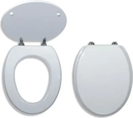 Wc doska Novaservis z dreva v bielej farbe WC/BILA