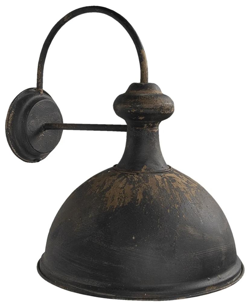 Nástěnná vintage čierna retro lampa Helene - 43*35*44 cm
