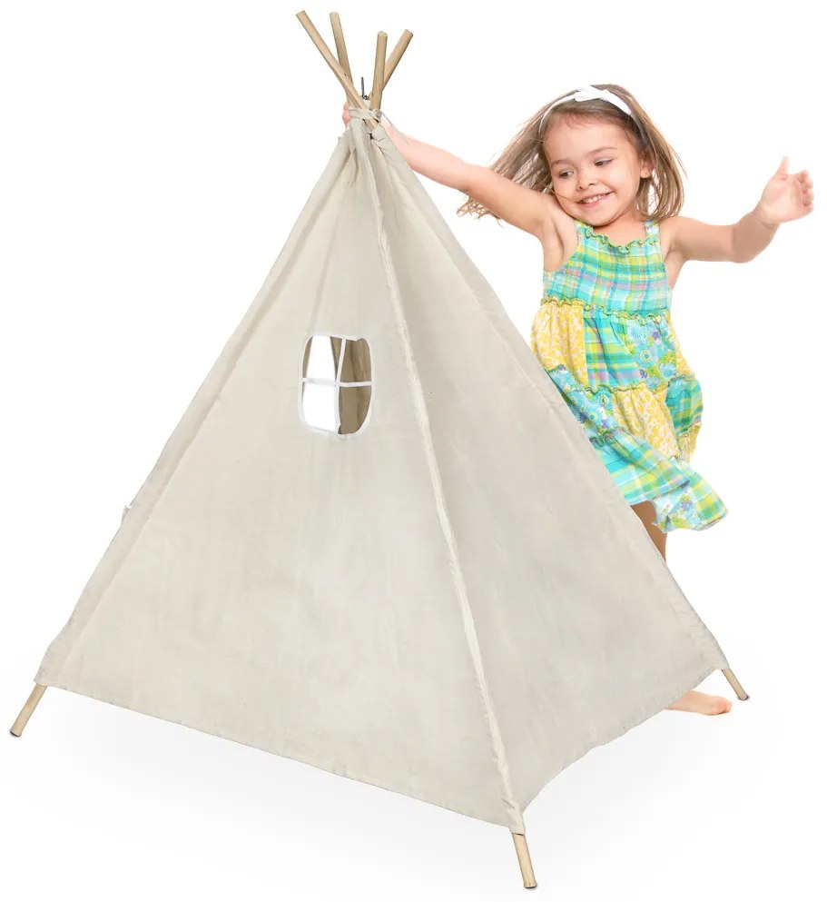 KX KX5187 Detský stan Tipi Wigwam 135 cm sivý