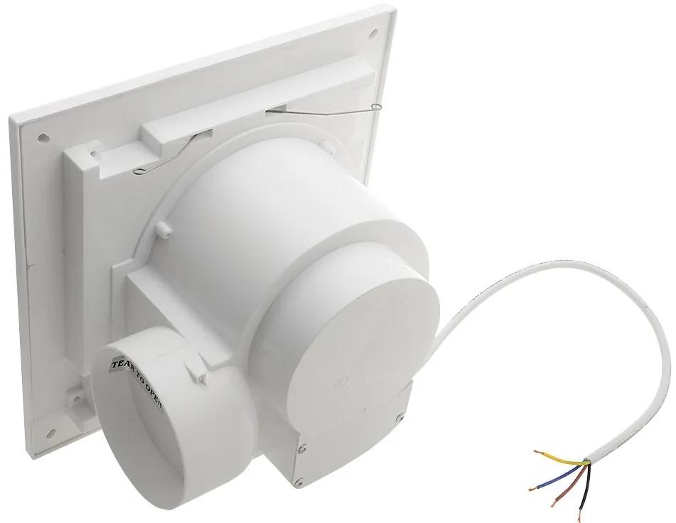 Sapho, TECTO kúpeľňový stropný ventilátor axiálny, 20W, potrubie 100mm, biela, časovač, TC202