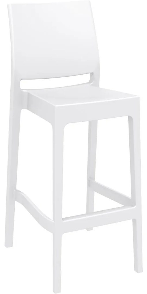 MAYA BAR 75 záhradná barová stolička white
