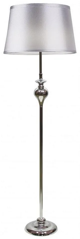 Stojacia lampa PRIMA 1xE27/60W/230V strieborná/lesklý chróm